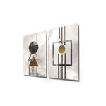Casa si Gradina - Decoratiuni - Tablouri - Tablou decorativ, Wallxpert, sticla temperata, multicolor, 50x70 cm, set 2 bucati, 698GLS1144 - Infinity.ro