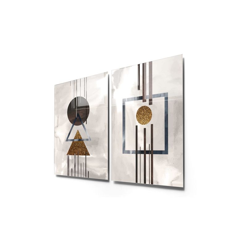 Casa si Gradina - Decoratiuni - Tablouri - Tablou decorativ, Wallxpert, sticla temperata, multicolor, 50x70 cm, set 2 bucati, 698GLS1144 - Infinity.ro