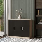 Casa si Gradina - Mobilier - Mese si birouri - Birouri - Set mobilier birou, Hanah Home, pal melaminat, stejar si negru, 5 piese - Infinity.ro