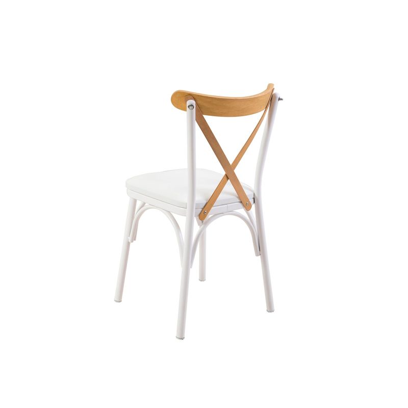 Casa si Gradina - Mobilier - Seturi de mobilier - Seturi mese si scaune - Set masa extensibila cu 4 scaune, Hanah Home, PAL melaminat, alb, masa 120x75x77 cm - Infinity.ro