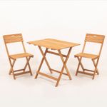 Casa si Gradina - Gradina si terasa - Mobilier exterior - Seturi mobila gradina - Set masa si scaune gradina, Hanah Home, lemn fag, natural crem, masa 80x60x72 cm, 2 scaune 40x30x81 cm, 644MYD1151 - Infinity.ro