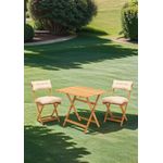 Casa si Gradina - Gradina si terasa - Mobilier exterior - Seturi mobila gradina - Set masa si scaune gradina, Hanah Home, lemn fag, natural crem, masa 80x60x72 cm, 2 scaune 40x30x81 cm, 644MYD1151 - Infinity.ro
