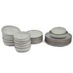Casa si Gradina - Bucatarie si vesela - Vesela si tacamuri - Servicii de masa - Set de masa 24 piese, Hermia, portelan, verde, 710KTP2883 - Infinity.ro