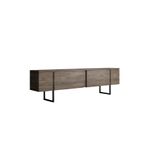 Casa si Gradina - Mobilier - Seturi de mobilier - Seturi living - Set mobilier living, Hanah Home, pal melaminat, nuc, negru - Infinity.ro
