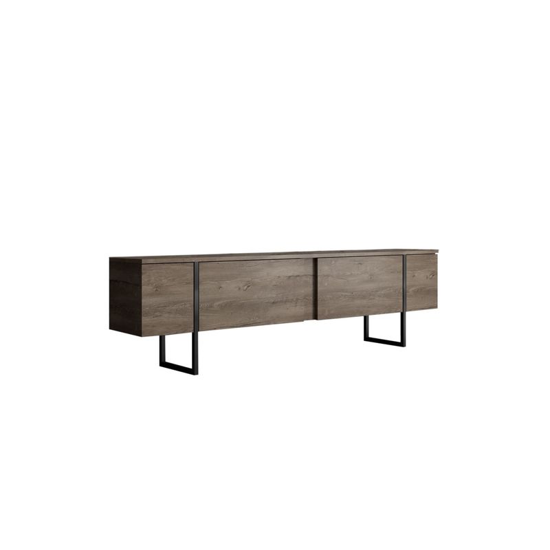 Casa si Gradina - Mobilier - Seturi de mobilier - Seturi living - Set mobilier living, Hanah Home, pal melaminat, nuc, negru - Infinity.ro