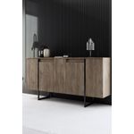 Casa si Gradina - Mobilier - Seturi de mobilier - Seturi living - Set mobilier living, Hanah Home, pal melaminat, nuc, negru - Infinity.ro