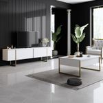Casa si Gradina - Mobilier - Seturi de mobilier - Seturi living - Set mobilier living, Hanah Home, pal melaminat, alb auriu, tv 180x30x47 cm, masuta 90x39x40 cm - Infinity.ro