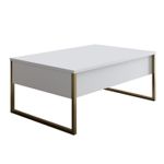 Casa si Gradina - Mobilier - Seturi de mobilier - Seturi living - Set mobilier living, Hanah Home, pal melaminat, alb auriu, tv 180x30x47 cm, masuta 90x39x40 cm - Infinity.ro