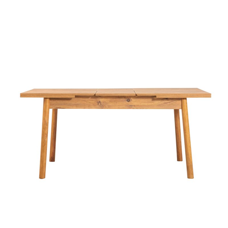 Casa si Gradina - Mobilier - Seturi de mobilier - Seturi mese si scaune - Set masa extensibila si scaune, Hanah Home, panou lemn melaminat, pin atlantic stone, 120x75x77 cm - Infinity.ro