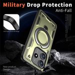 Laptop, Telefoane si Tablete - Telefoane mobile si accesorii - Accesorii Telefoane - Huse telefoane - Husa military armour cu inel metalic, ALC MOBILE, compatibila cu Xiaomi Redmi Note 14 4G, Verde - Infinity.ro