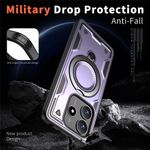 Laptop, Telefoane si Tablete - Telefoane mobile si accesorii - Accesorii Telefoane - Huse telefoane - Husa military armour cu inel metalic, ALC MOBILE, compatibila cu Xiaomi Redmi Note 14 4G, Mov - Infinity.ro