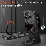 Laptop, Telefoane si Tablete - Telefoane mobile si accesorii - Accesorii Telefoane - Huse telefoane - Husa military armour cu inel metalic, ALC MOBILE, compatibila cu Xiaomi Redmi Note 14 5G, Negru - Infinity.ro
