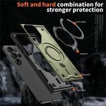 Laptop, Telefoane si Tablete - Telefoane mobile si accesorii - Accesorii Telefoane - Huse telefoane - Husa military armour cu inel metalic, ALC MOBILE, compatibila cu Samsung Galaxy S25 Ultra, Verde - Infinity.ro