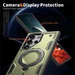 Laptop, Telefoane si Tablete - Telefoane mobile si accesorii - Accesorii Telefoane - Huse telefoane - Husa military armour cu inel metalic, ALC MOBILE, compatibila cu Samsung Galaxy S25 Ultra, Verde - Infinity.ro