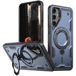 Laptop, Telefoane si Tablete - Telefoane mobile si accesorii - Accesorii Telefoane - Huse telefoane - Husa military armour cu inel metalic, ALC MOBILE, compatibila cu Samsung Galaxy S25, Albastru - Infinity.ro