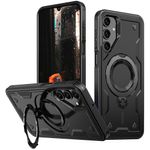 Laptop, Telefoane si Tablete - Telefoane mobile si accesorii - Accesorii Telefoane - Huse telefoane - Husa military armour cu inel metalic, ALC MOBILE, compatibila cu Samsung Galaxy S25, Negru - Infinity.ro