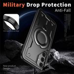 Laptop, Telefoane si Tablete - Telefoane mobile si accesorii - Accesorii Telefoane - Huse telefoane - Husa military armour cu inel metalic, ALC MOBILE, compatibila cu Samsung Galaxy S24 Fe, Negru - Infinity.ro