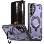 Laptop, Telefoane si Tablete - Telefoane mobile si accesorii - Accesorii Telefoane - Huse telefoane - Husa military armour cu inel metalic, ALC MOBILE, compatibila cu Samsung Galaxy S24 Fe, Mov - Infinity.ro