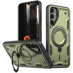 Laptop, Telefoane si Tablete - Telefoane mobile si accesorii - Accesorii Telefoane - Huse telefoane - Husa military armour cu inel metalic, ALC MOBILE, compatibila cu Samsung Galaxy A05s, Verde - Infinity.ro