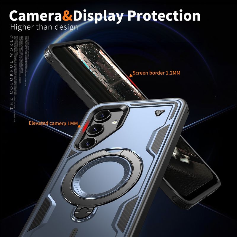 Laptop, Telefoane si Tablete - Telefoane mobile si accesorii - Accesorii Telefoane - Huse telefoane - Husa military armour cu inel metalic, ALC MOBILE, compatibila cu Samsung Galaxy A16, Albastru - Infinity.ro