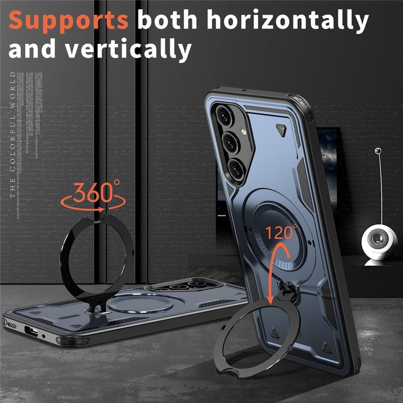 Laptop, Telefoane si Tablete - Telefoane mobile si accesorii - Accesorii Telefoane - Huse telefoane - Husa military armour cu inel metalic, ALC MOBILE, compatibila cu Samsung Galaxy A16, Albastru - Infinity.ro