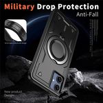 Laptop, Telefoane si Tablete - Telefoane mobile si accesorii - Accesorii Telefoane - Huse telefoane - Husa military armour cu inel metalic, ALC MOBILE, compatibila cu Samsung Galaxy A06, Negru - Infinity.ro