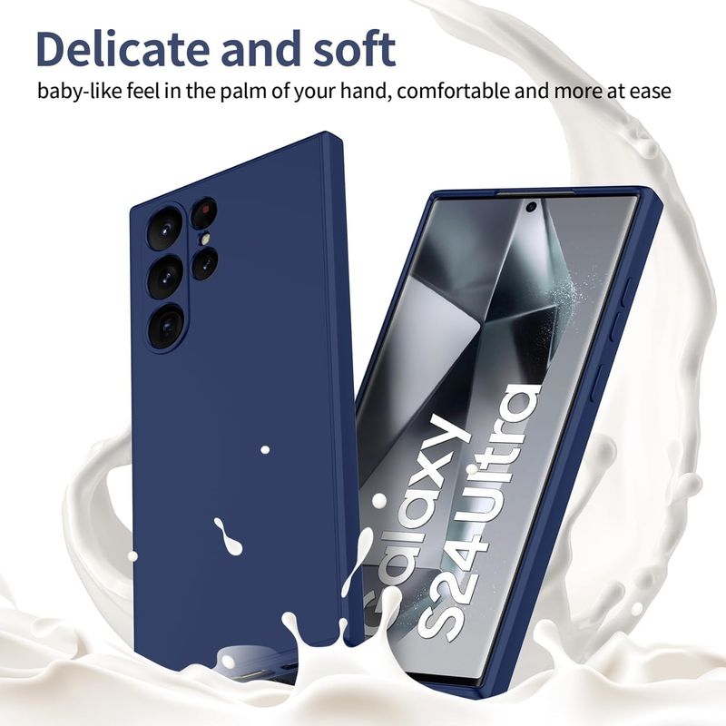 Laptop, Telefoane si Tablete - Telefoane mobile si accesorii - Accesorii Telefoane - Huse telefoane - Husa Soft Touch, slim, ALC Mobile, anti soc, compatibila cu Samsung Galaxy S24 Ultra, Albastru inchis Tpu - Infinity.ro