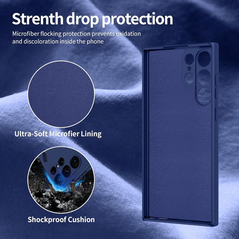 Laptop, Telefoane si Tablete - Telefoane mobile si accesorii - Accesorii Telefoane - Huse telefoane - Husa Soft Touch, slim, ALC Mobile, anti soc, compatibila cu Samsung Galaxy S24 Ultra, Albastru inchis Tpu - Infinity.ro