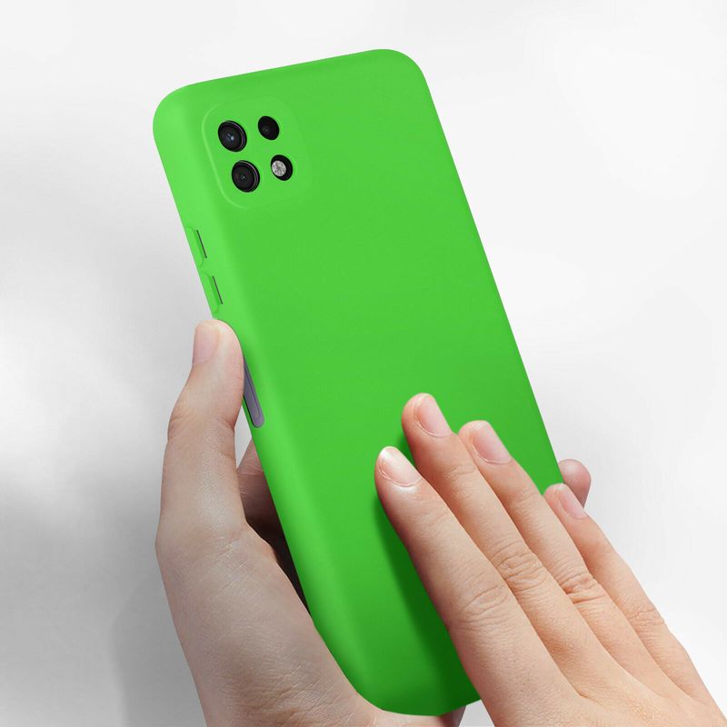 Laptop, Telefoane si Tablete - Telefoane mobile si accesorii - Accesorii Telefoane - Huse telefoane - Husa Liquid soft touch compatibila cu Samsung Galaxy A22 5G, Green Neon, ALC - Infinity.ro