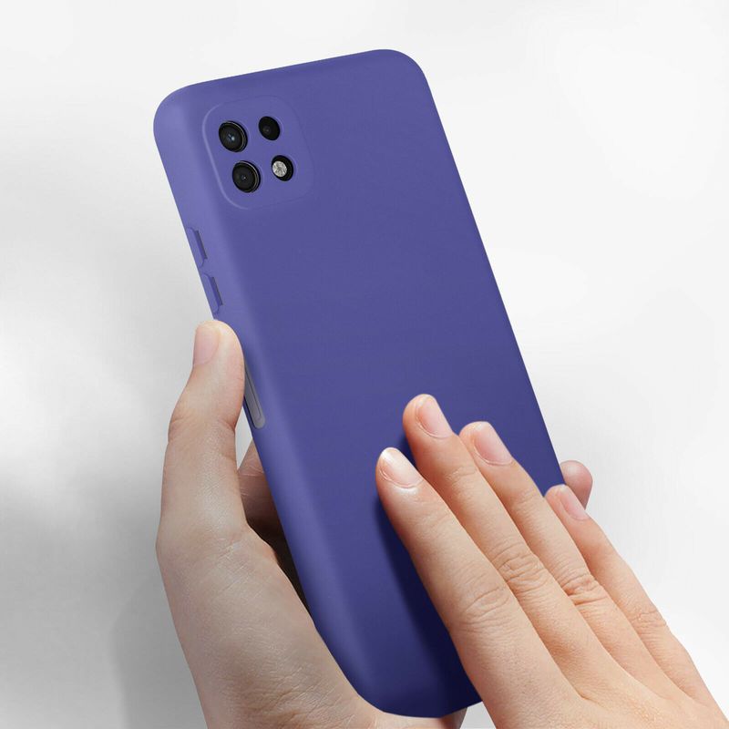 Laptop, Telefoane si Tablete - Telefoane mobile si accesorii - Accesorii Telefoane - Huse telefoane - Husa Liquid soft touch compatibila cu Samsung Galaxy A22 5G, Dark Purple, ALC - Infinity.ro