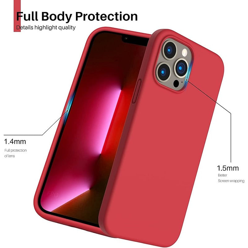 Laptop, Telefoane si Tablete - Telefoane mobile si accesorii - Accesorii Telefoane - Huse telefoane - Husa Liquid soft touch compatibila cu Apple IPhone 12 Pro Max, Red - ALC® - Infinity.ro
