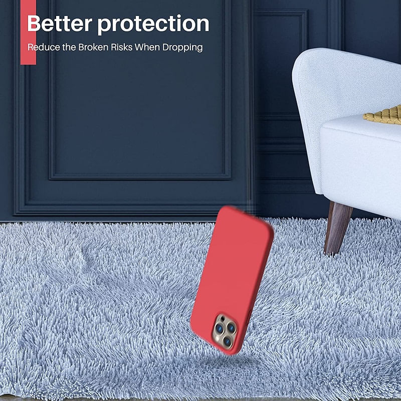 Laptop, Telefoane si Tablete - Telefoane mobile si accesorii - Accesorii Telefoane - Huse telefoane - Husa Liquid soft touch compatibila cu Apple IPhone 13 Pro Max, Red - ALC® - Infinity.ro