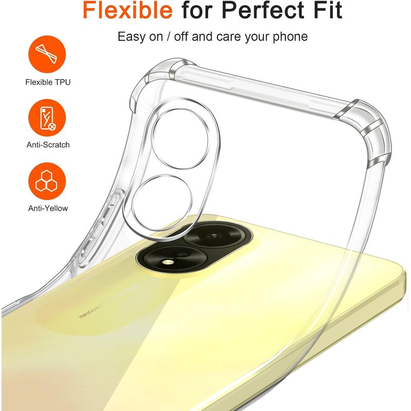 Laptop, Telefoane si Tablete - Telefoane mobile si accesorii - Accesorii Telefoane - Huse telefoane - Husa Anti soc, transparenta compatibila cu OPPO A18 / A38 - Infinity.ro