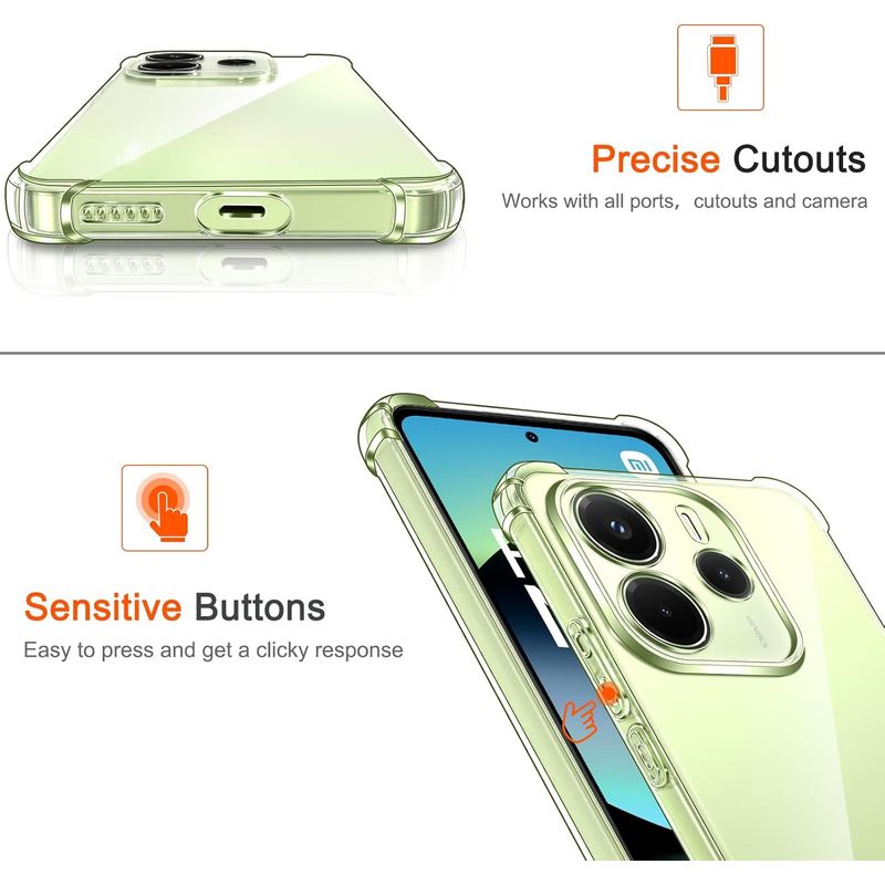 Laptop, Telefoane si Tablete - Telefoane mobile si accesorii - Accesorii Telefoane - Huse telefoane - Husa Anti soc, transparenta compatibila cu Xiaomi Redmi Note 14 5G - Infinity.ro