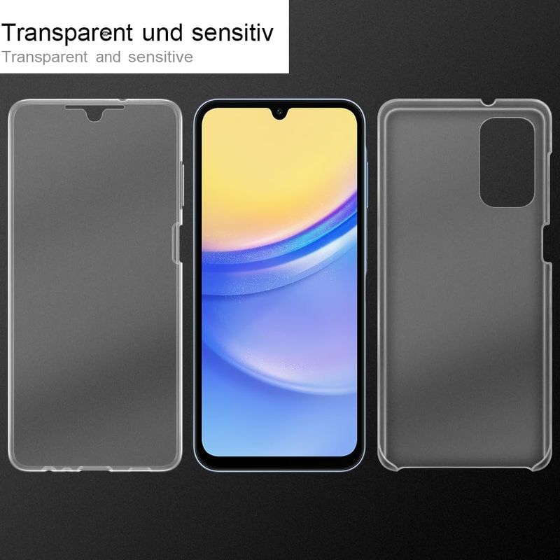 Laptop, Telefoane si Tablete - Telefoane mobile si accesorii - Accesorii Telefoane - Huse telefoane - Husa 360 Samsung Galaxy A15 - V2 Transparent fata si spate - Infinity.ro