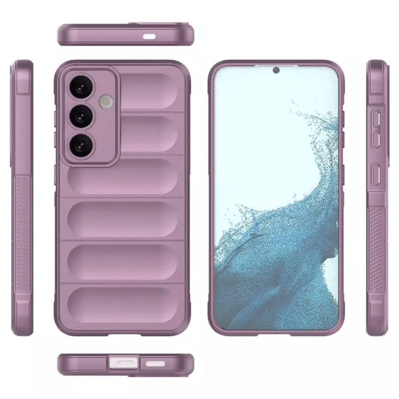 Laptop, Telefoane si Tablete - Telefoane mobile si accesorii - Accesorii Telefoane - Huse telefoane - Husa wave, compatibila cu Samsung Galaxy A55, Grip Anti-Soc, Tpu, Light Purple - Infinity.ro