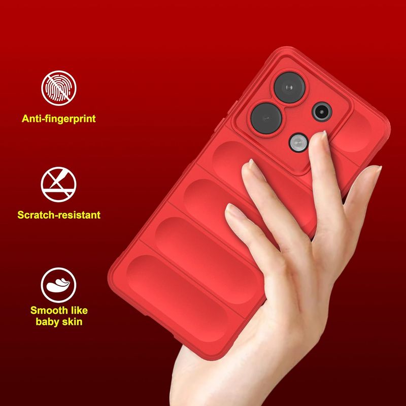 Laptop, Telefoane si Tablete - Telefoane mobile si accesorii - Accesorii Telefoane - Huse telefoane - Husa wave, compatibila cu Xiaomi Redmi Note 13 5G, Grip Anti-Soc, Tpu, Pure Red - Infinity.ro
