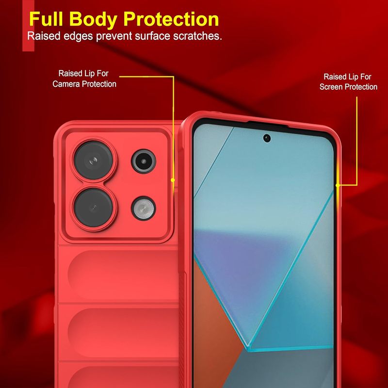 Laptop, Telefoane si Tablete - Telefoane mobile si accesorii - Accesorii Telefoane - Huse telefoane - Husa wave, compatibila cu Xiaomi Redmi Note 13 5G, Grip Anti-Soc, Tpu, Pure Red - Infinity.ro