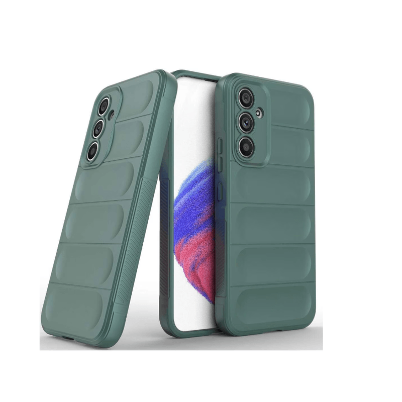 Laptop, Telefoane si Tablete - Telefoane mobile si accesorii - Accesorii Telefoane - Huse telefoane - Husa wave, compatibila cu Samsung Galaxy A55, Grip Anti-Soc, Tpu, Deep Green - Infinity.ro