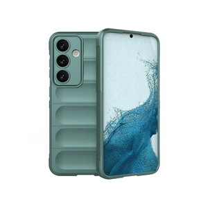 Husa wave, compatibila cu Samsung Galaxy A55, Grip Anti-Soc, Tpu, Deep Green
