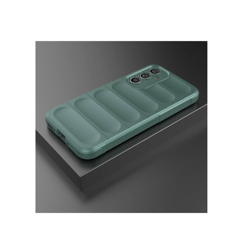Laptop, Telefoane si Tablete - Telefoane mobile si accesorii - Accesorii Telefoane - Huse telefoane - Husa wave, compatibila cu Samsung Galaxy A55, Grip Anti-Soc, Tpu, Deep Green - Infinity.ro