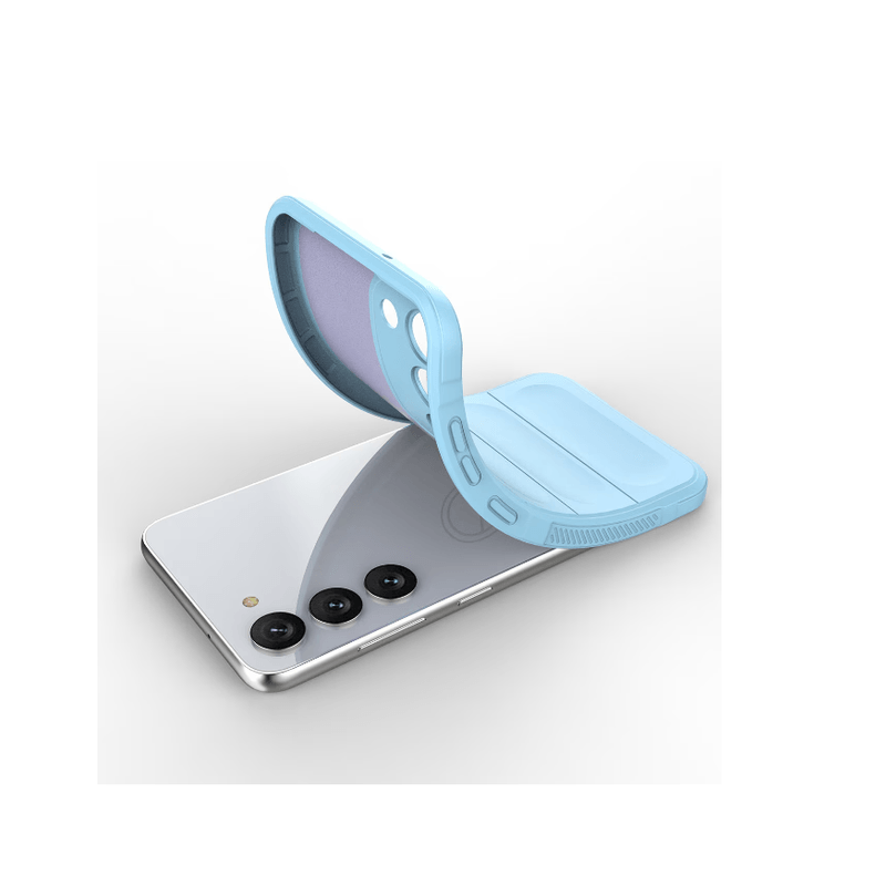 Laptop, Telefoane si Tablete - Telefoane mobile si accesorii - Accesorii Telefoane - Huse telefoane - Husa wave, compatibila cu Samsung Galaxy S24, Grip Anti-Soc, Tpu, Baby Blue - Infinity.ro