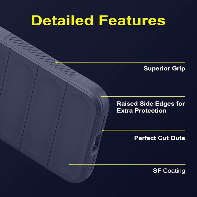 Laptop, Telefoane si Tablete - Telefoane mobile si accesorii - Accesorii Telefoane - Huse telefoane - Husa wave, compatibila cu OPPO A58 4G, Grip Anti-Soc, Tpu, Navy Blue - Infinity.ro