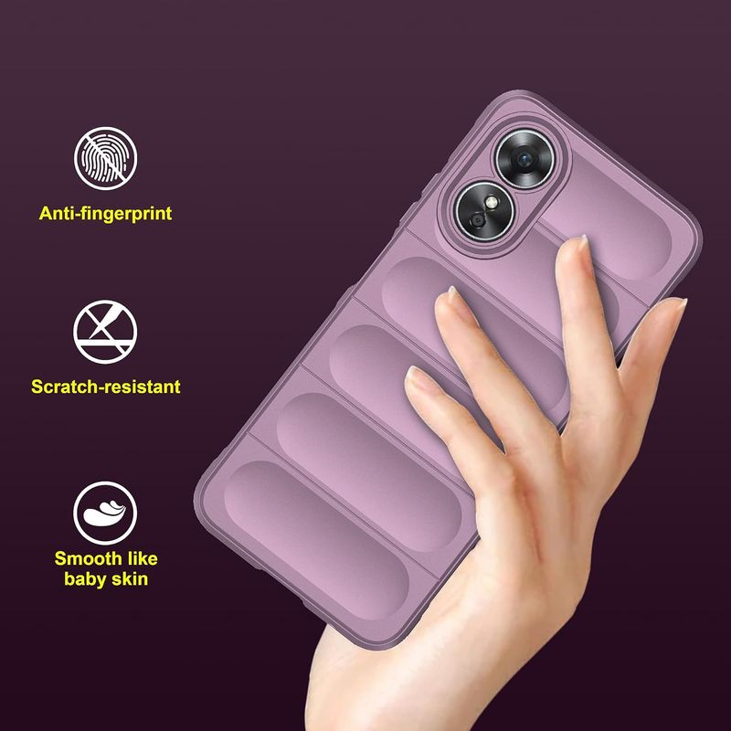 Laptop, Telefoane si Tablete - Telefoane mobile si accesorii - Accesorii Telefoane - Huse telefoane - Husa wave, compatibila cu OPPO A58 4G, Grip Anti-Soc, Tpu, Light Purple - Infinity.ro