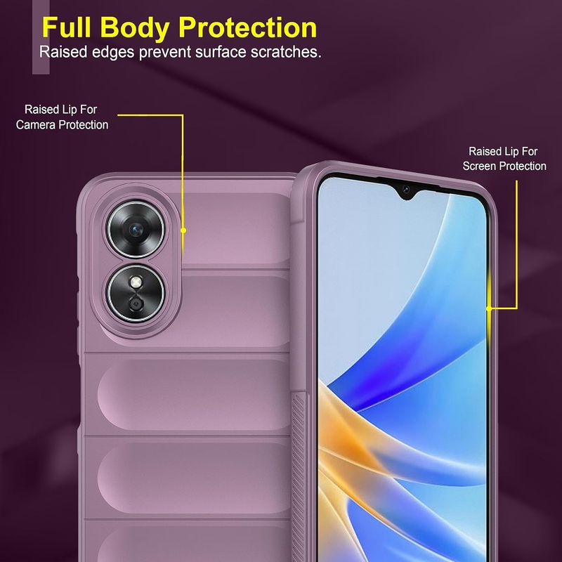 Laptop, Telefoane si Tablete - Telefoane mobile si accesorii - Accesorii Telefoane - Huse telefoane - Husa wave, compatibila cu OPPO A58 4G, Grip Anti-Soc, Tpu, Light Purple - Infinity.ro