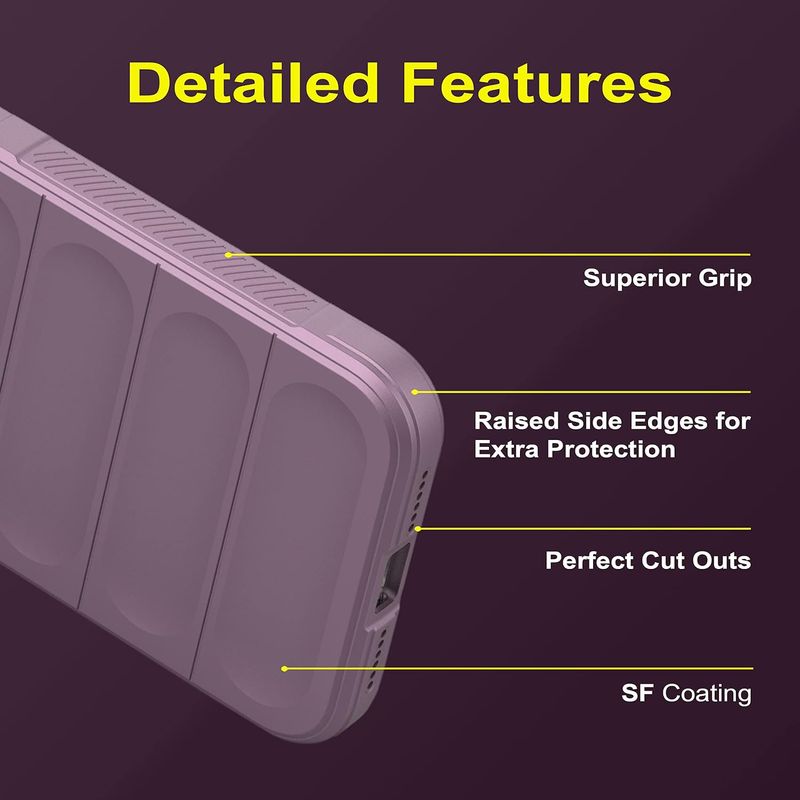 Laptop, Telefoane si Tablete - Telefoane mobile si accesorii - Accesorii Telefoane - Huse telefoane - Husa wave, compatibila cu OPPO A58 4G, Grip Anti-Soc, Tpu, Light Purple - Infinity.ro