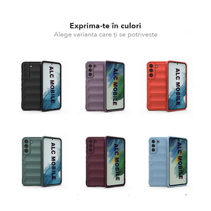 Husa wave, compatibila cu Samsung Galaxy A15, Grip Anti-Soc, Tpu, Smoke Gray