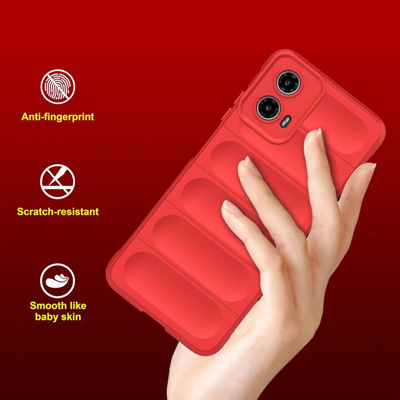 Laptop, Telefoane si Tablete - Telefoane mobile si accesorii - Accesorii Telefoane - Huse telefoane - Husa wave, compatibila cu Motorola Moto G84, Grip Anti-Soc, Tpu, Pure Red - Infinity.ro