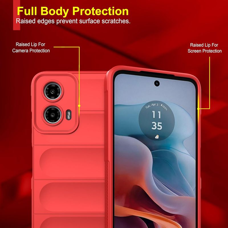 Laptop, Telefoane si Tablete - Telefoane mobile si accesorii - Accesorii Telefoane - Huse telefoane - Husa wave, compatibila cu Motorola Moto G84, Grip Anti-Soc, Tpu, Pure Red - Infinity.ro