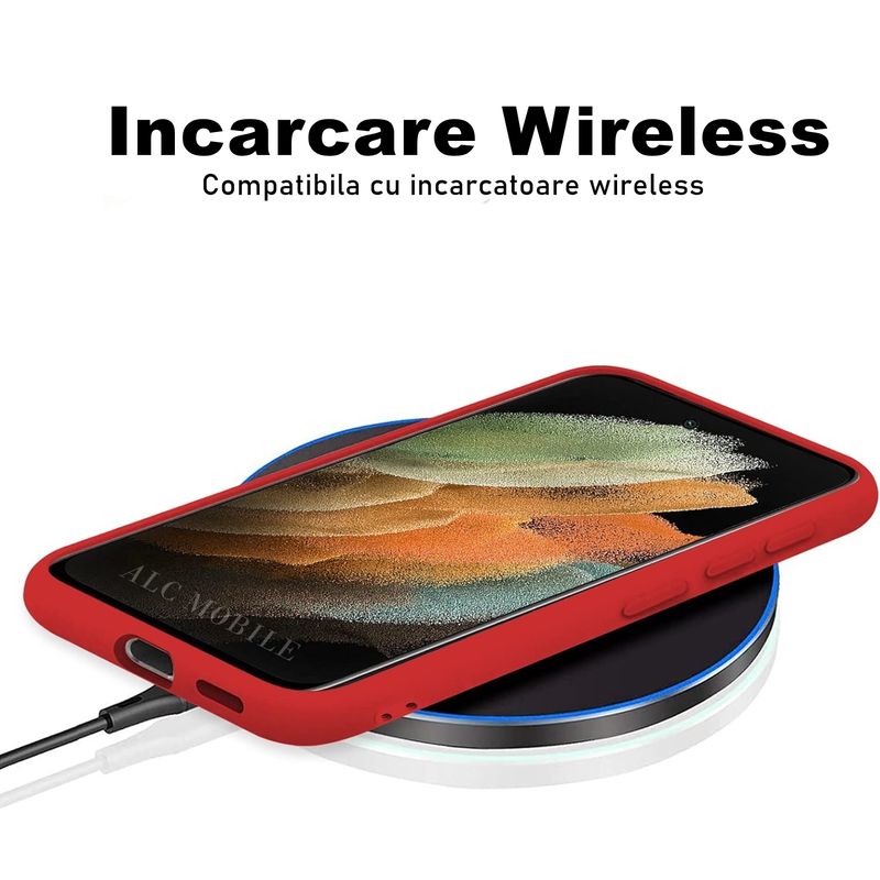 Laptop, Telefoane si Tablete - Telefoane mobile si accesorii - Accesorii Telefoane - Huse telefoane - Husa Soft Touch, slim, ALC Mobile, anti soc, compatibila cu Samsung Galaxy S22 Ultra, Rosu Tpu - Infinity.ro